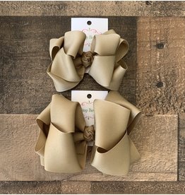 One Stop Bow Shop OS - Khaki Stacked Grosgrain Bow