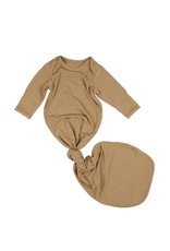 Brave Little Ones Brave Little Ones- Desert Camel Ribbed Knotted Gown 0/3M