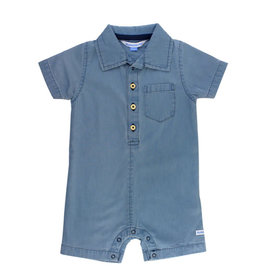 Ruffle Butts Ruffle Butts- Light Wash Denim Romper