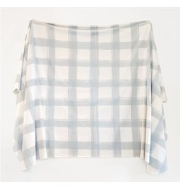 Village Baby Village Baby- Extra Soft Stretchy Knit Swaddle Blanket: French Gingham