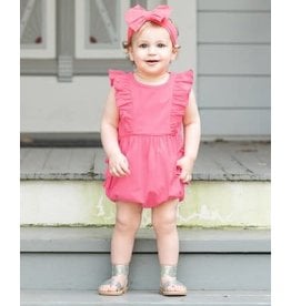 Ruffle Butts Ruffle Butts- Rose Waterfall Bubble Romper