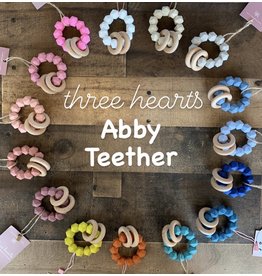 Three Hearts- Abby Teething Rattle