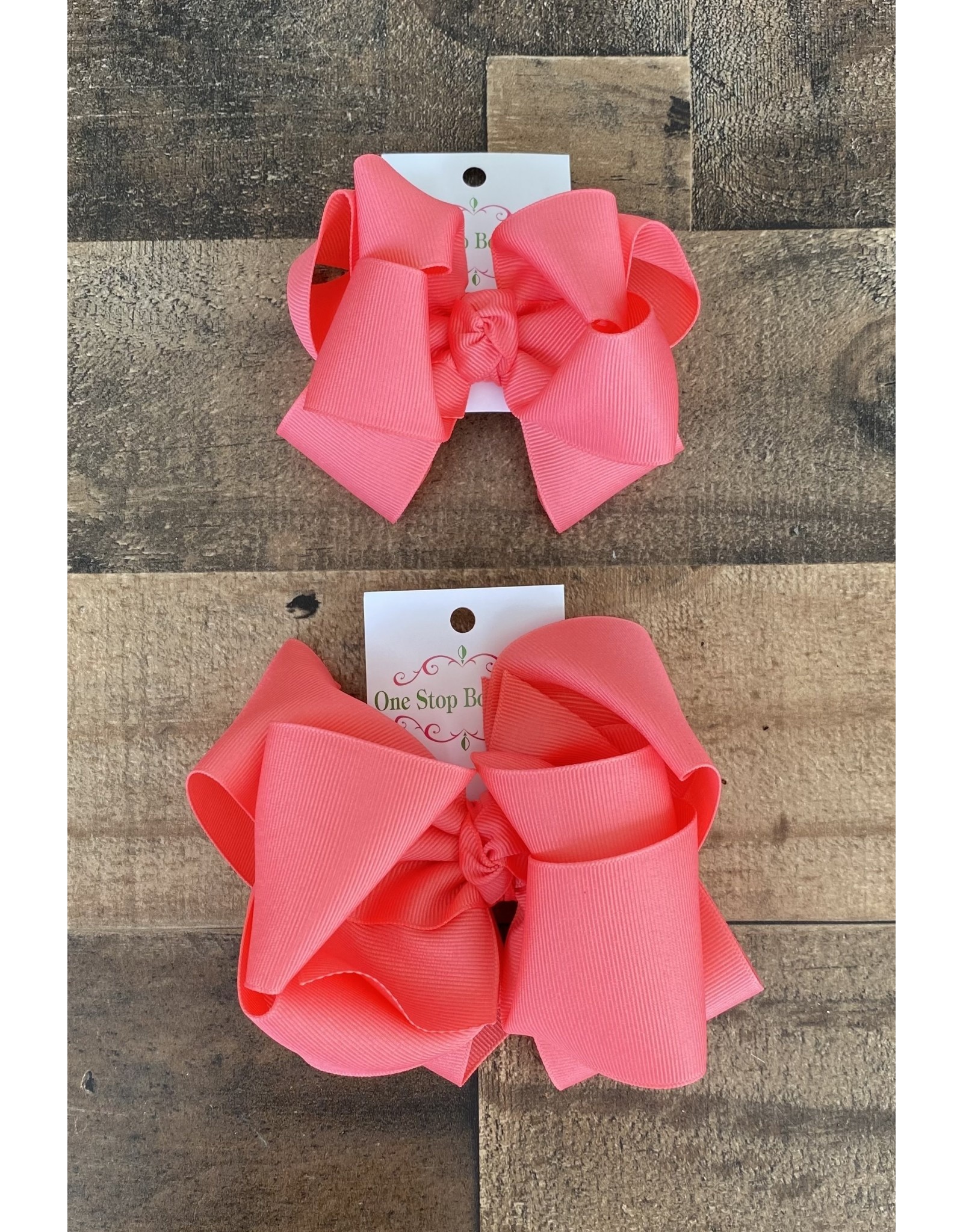 One Stop Bow Shop OS- Watermelon Stacked Grosgrain Bow