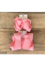 OS - Pink Stacked Grosgrain Bow