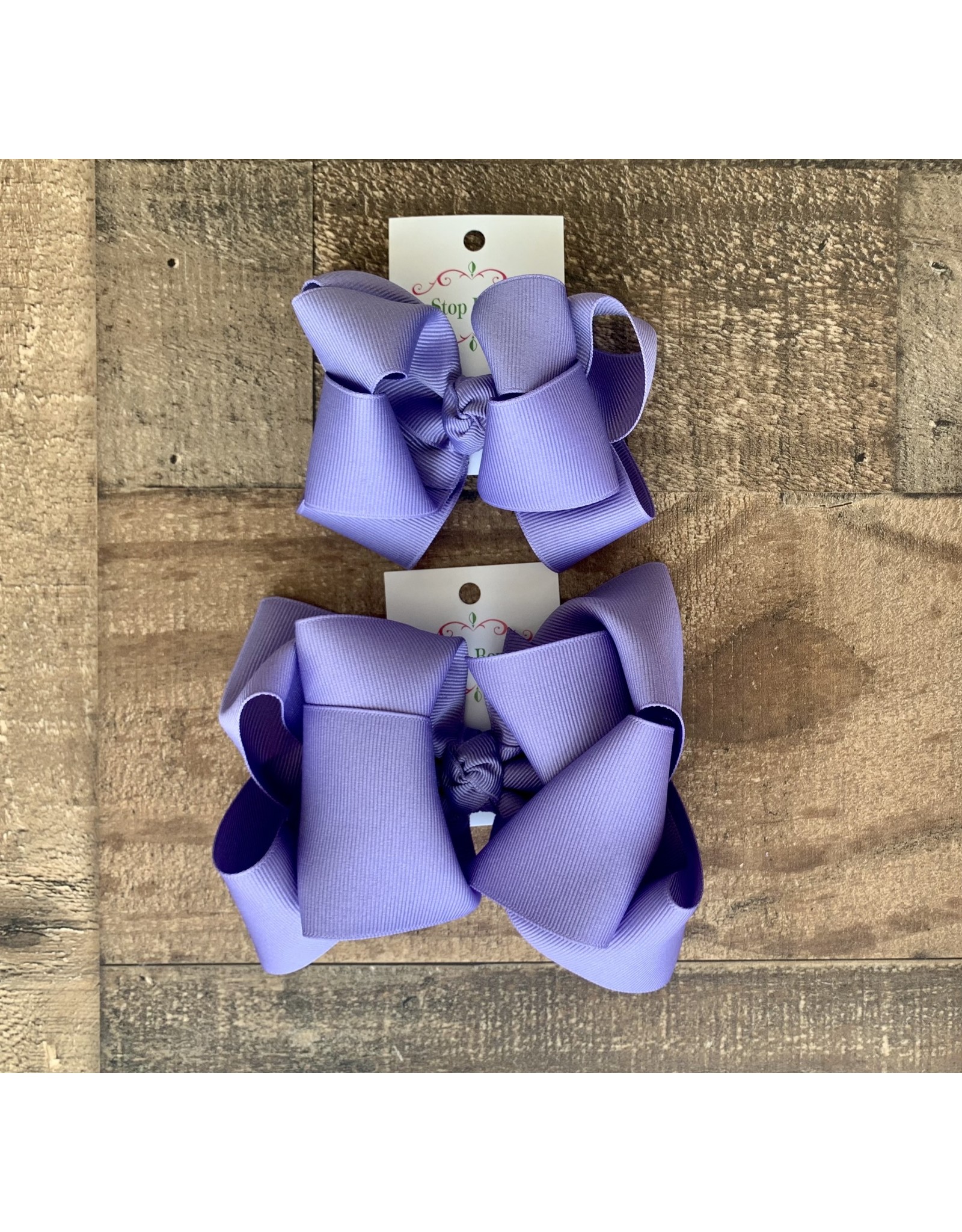 OS- Lilac Stacked Grosgrain Bow