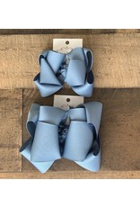 OS- Antique Blue Stacked Grosgrain Bow