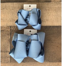 One Stop Bow Shop OS- Antique Blue Stacked Grosgrain Bow