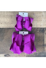 One Stop Bow Shop OS- Neon Purple Stacked Grosgrain Bow