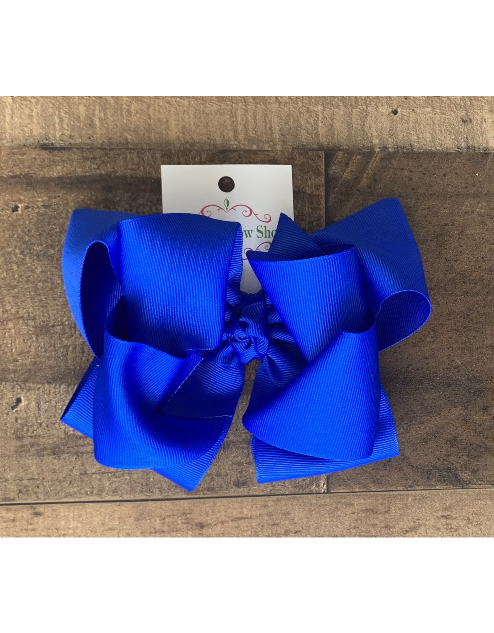 OS- Neon Blue Stacked Grosgrain Bow