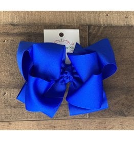 OS- Neon Blue Stacked Grosgrain Bow