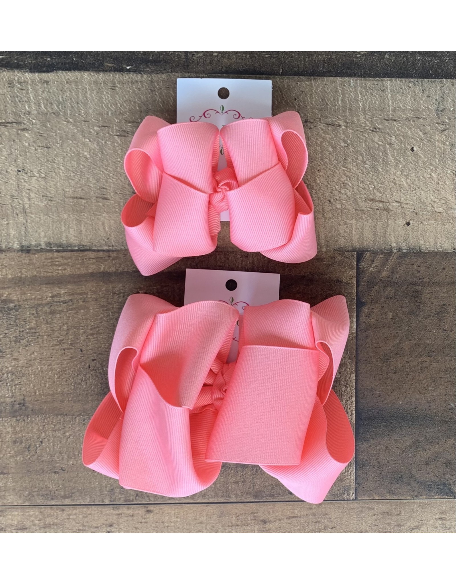 One Stop Bow Shop OS- Pink Lemonade Stacked Grosgrain Bow