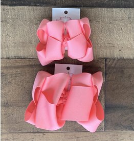 One Stop Bow Shop OS- Pink Lemonade Stacked Grosgrain Bow