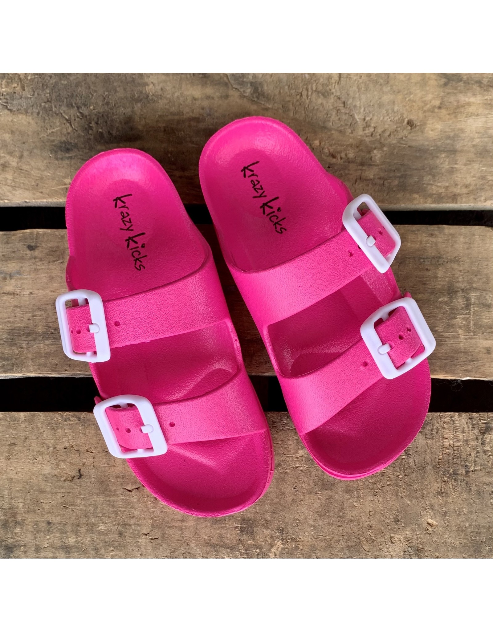 Fuschia Slide Sandal