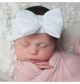 ILYBEAN Ilybean - White Bow White Ribbon Nursery Headband