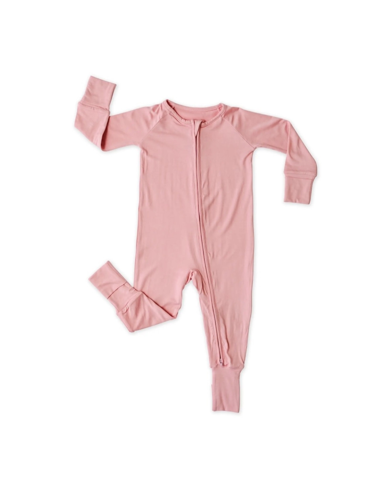 Little Sleepies Little Sleepies- Grow With Me Bamboo Viscose Zip Romper Gift Set: Pink