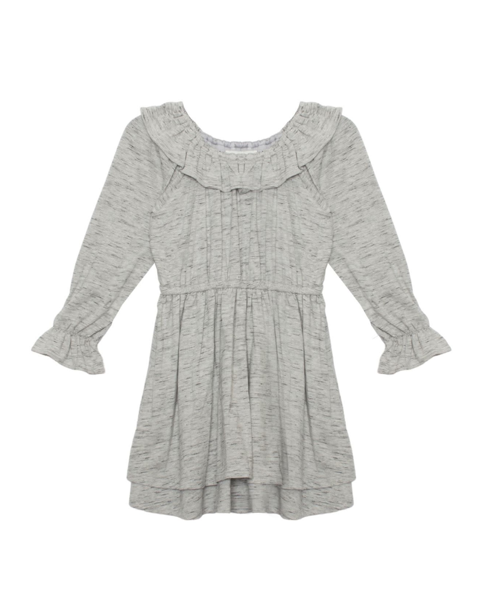 Mabel & Honey Mabel & Honey - Gray Ruffle Knit Dress