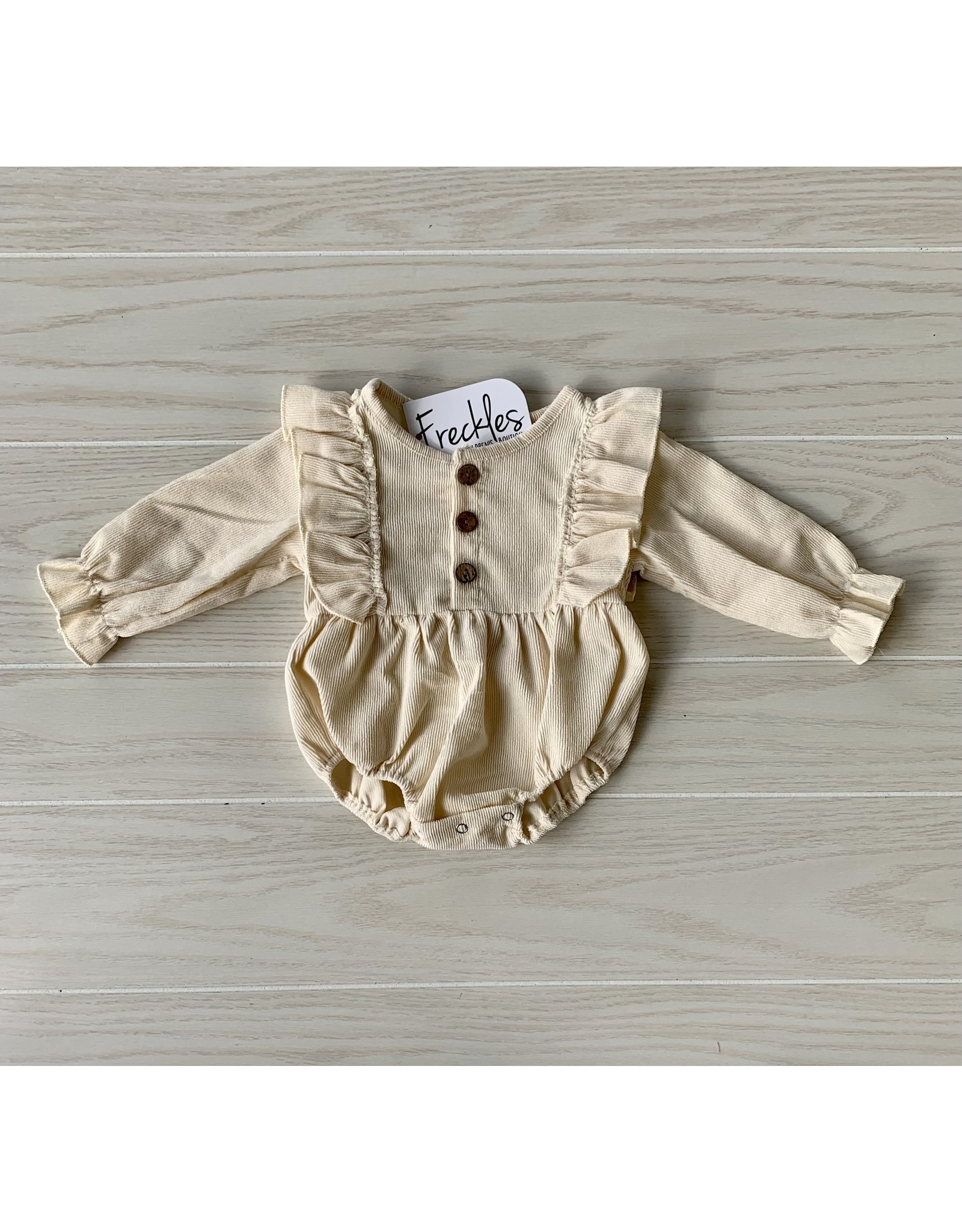 loved by Jade Presley Cream Corduroy Button L/S Bubble