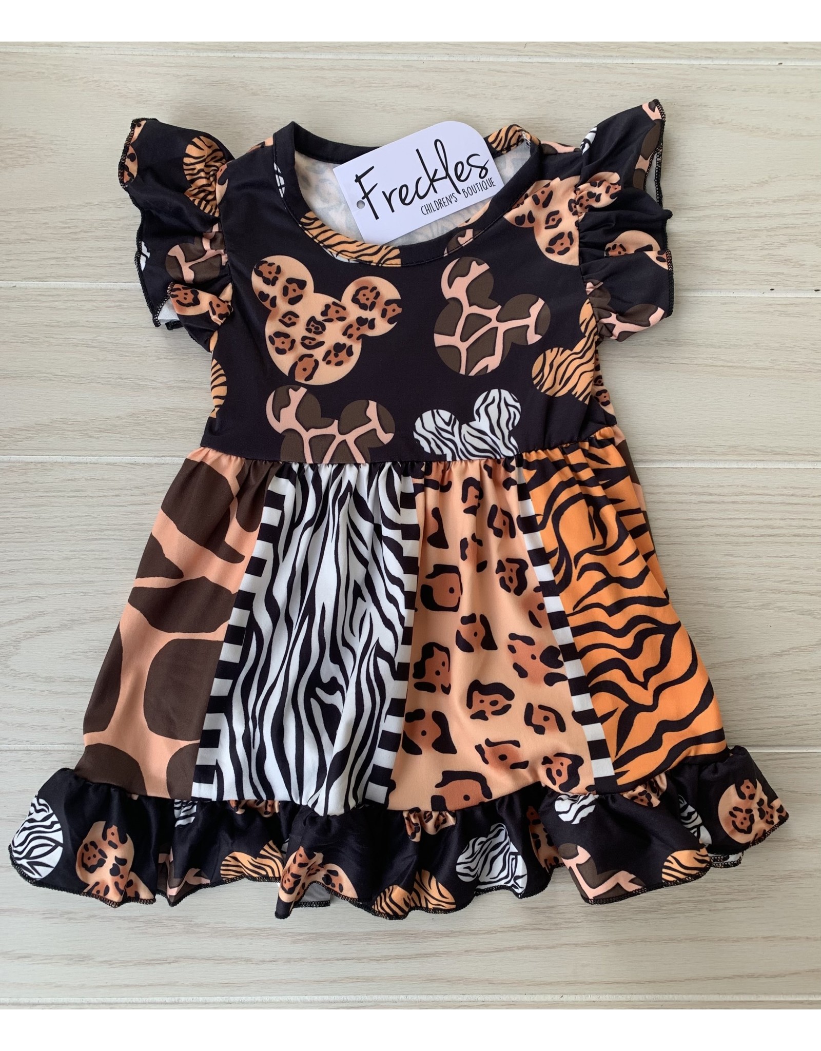 Leopard Mouse Ruffle Dress