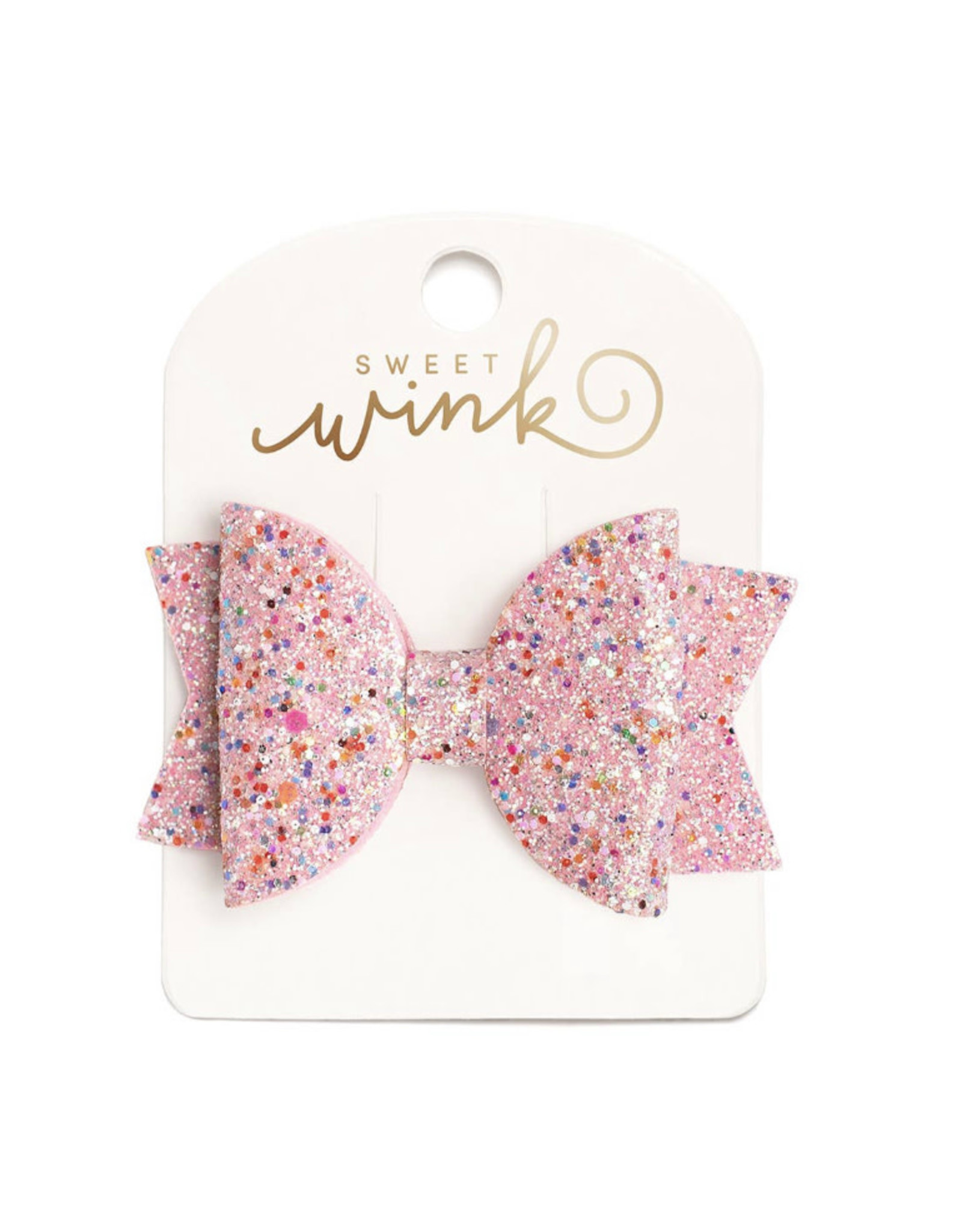 Sweet Wink - Pink Sprinkles Bow Clip