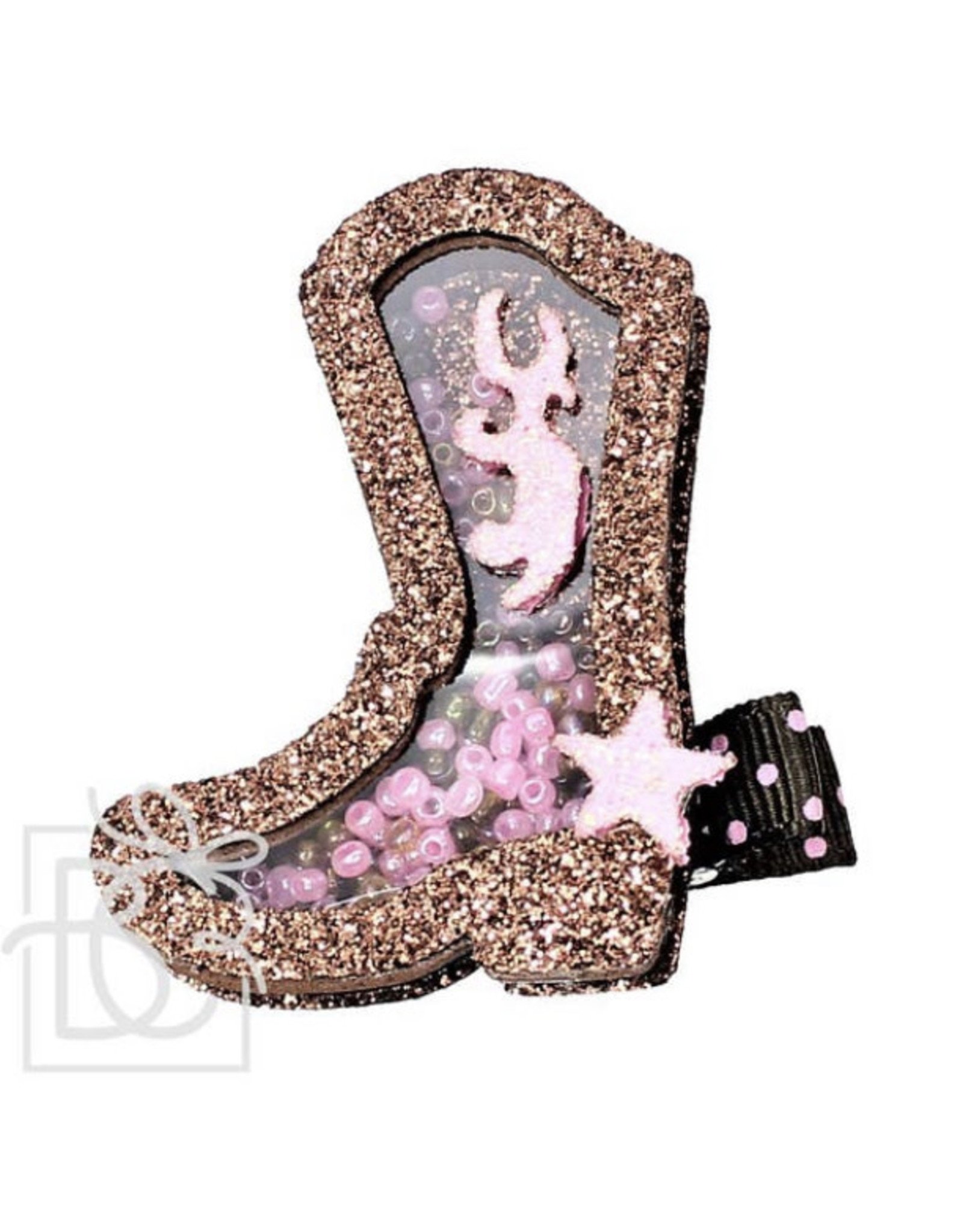 Beyond Creations Beyond Creations- Brown/Pink Cowgirl Boot Glitter Shaker