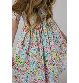 Mila & Rose Mila & Rose- Daffodils S/S Pocket Twirl Dress
