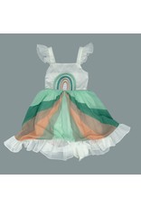 Evie's Closet Evie's Closet- Teal Rainbow Simplicity Dress