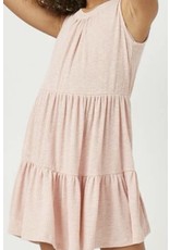 Hayden- Ribbed Sleeveless Dress: Light Pink