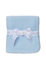 Little Me Little Me- Blue Cable Knit Blanket