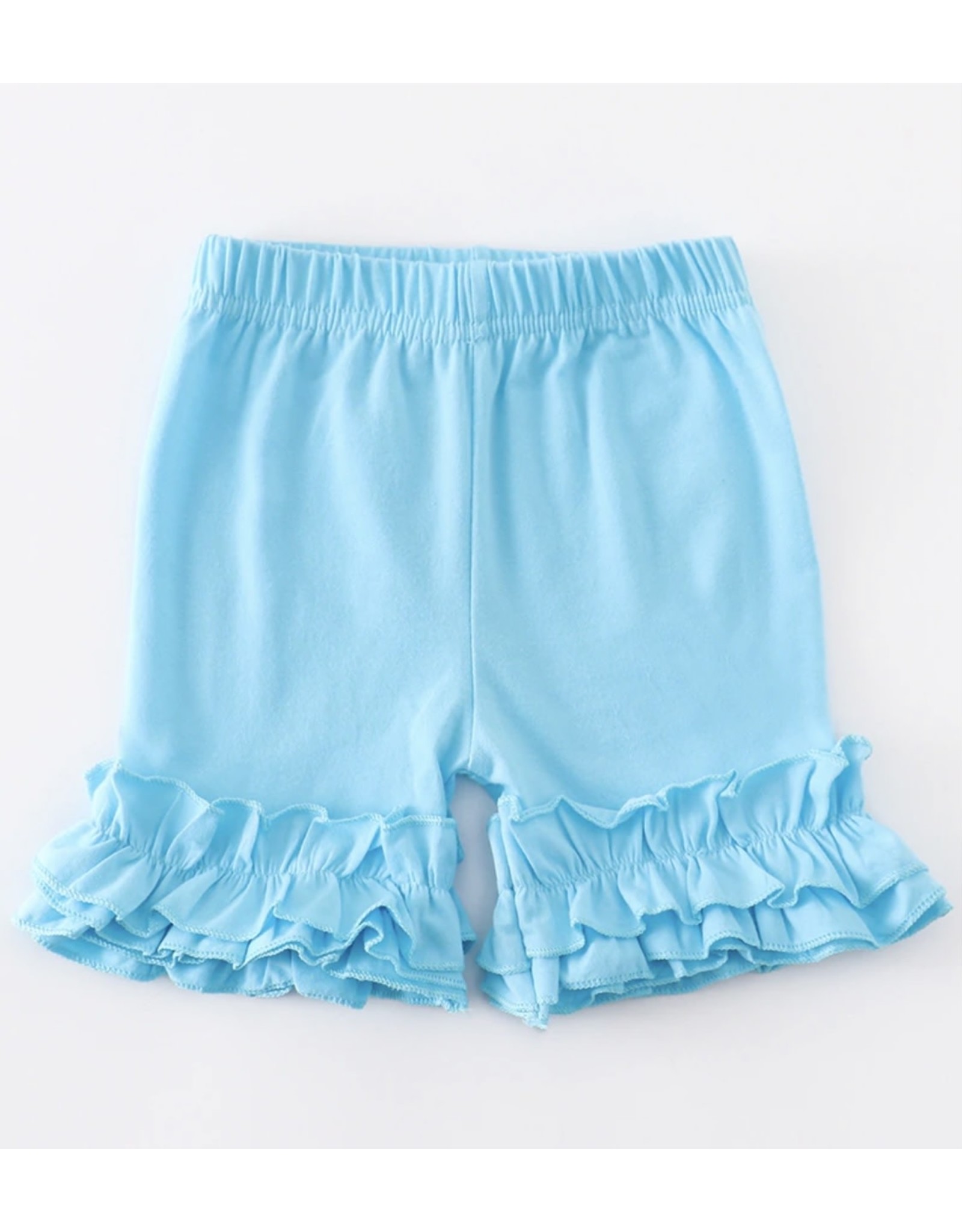 Light Blue Ruffle Shorts