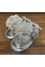 Laura Ashley- Silver Glitter Flower Sandal