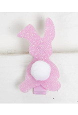 Wee Ones- Glitter Pink Easter Bunny Clip