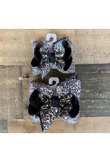 Beyond Creations Beyond Creations-  Black Multi Leopard Layered Knot Bow