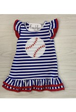 Blue Stripe Baseball Dress