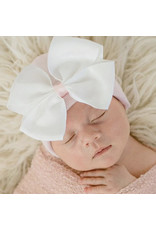 ILYBEAN Ilybean- Ava White Bow Pink Center Hat Nursery Beanie