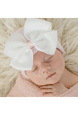 ILYBEAN Ilybean- Ava White Bow Pink Hat Nursery Beanie