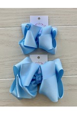 One Stop Bow Shop OS- Blue Stacked Grosgrain Bow