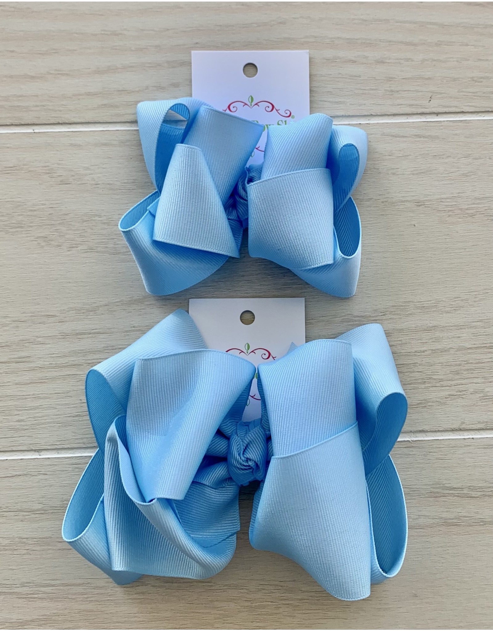 One Stop Bow Shop OS- Blue Stacked Grosgrain Bow