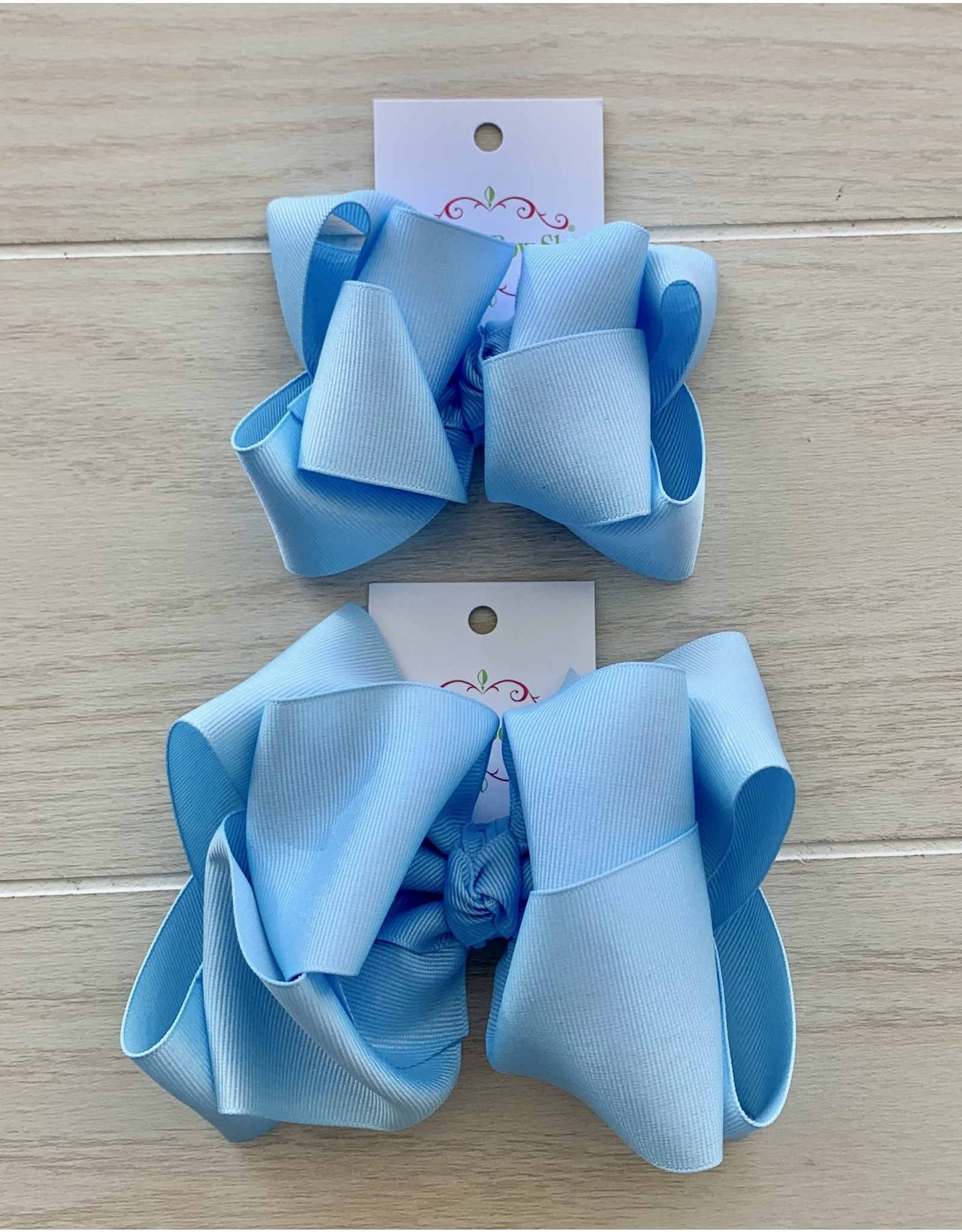 OS- Blue Stacked Grosgrain Bow
