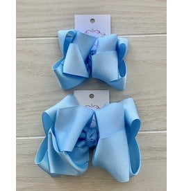 OS- Blue Stacked Grosgrain Bow