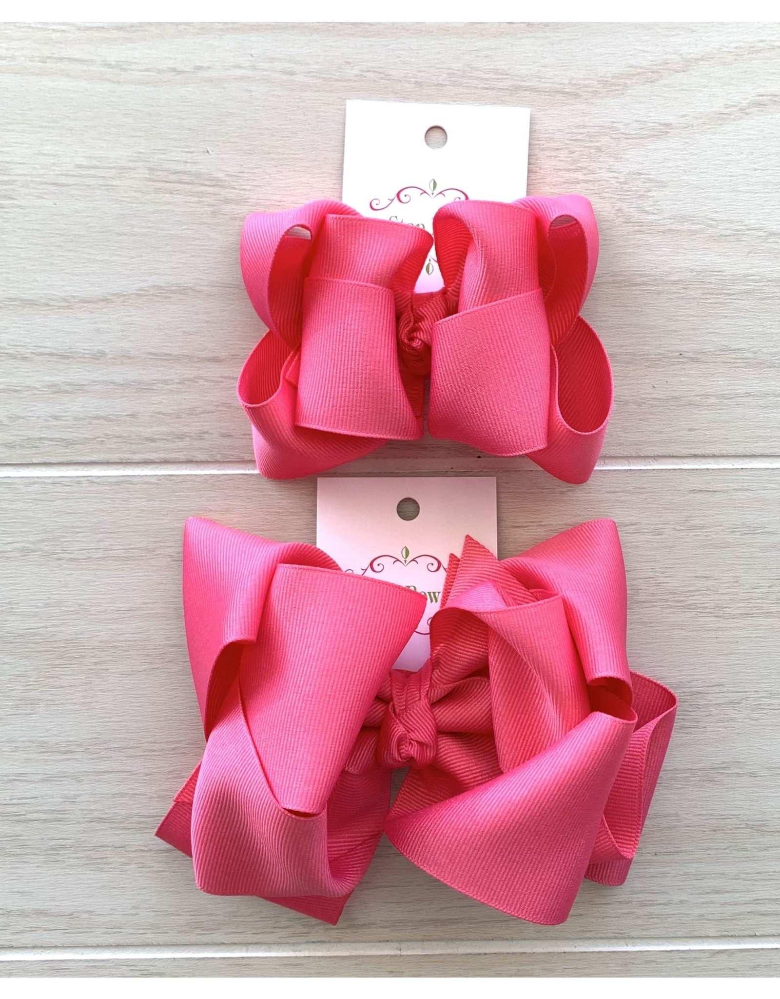 One Stop Bow Shop OS- Hot Pink Stacked Grosgrain Bow