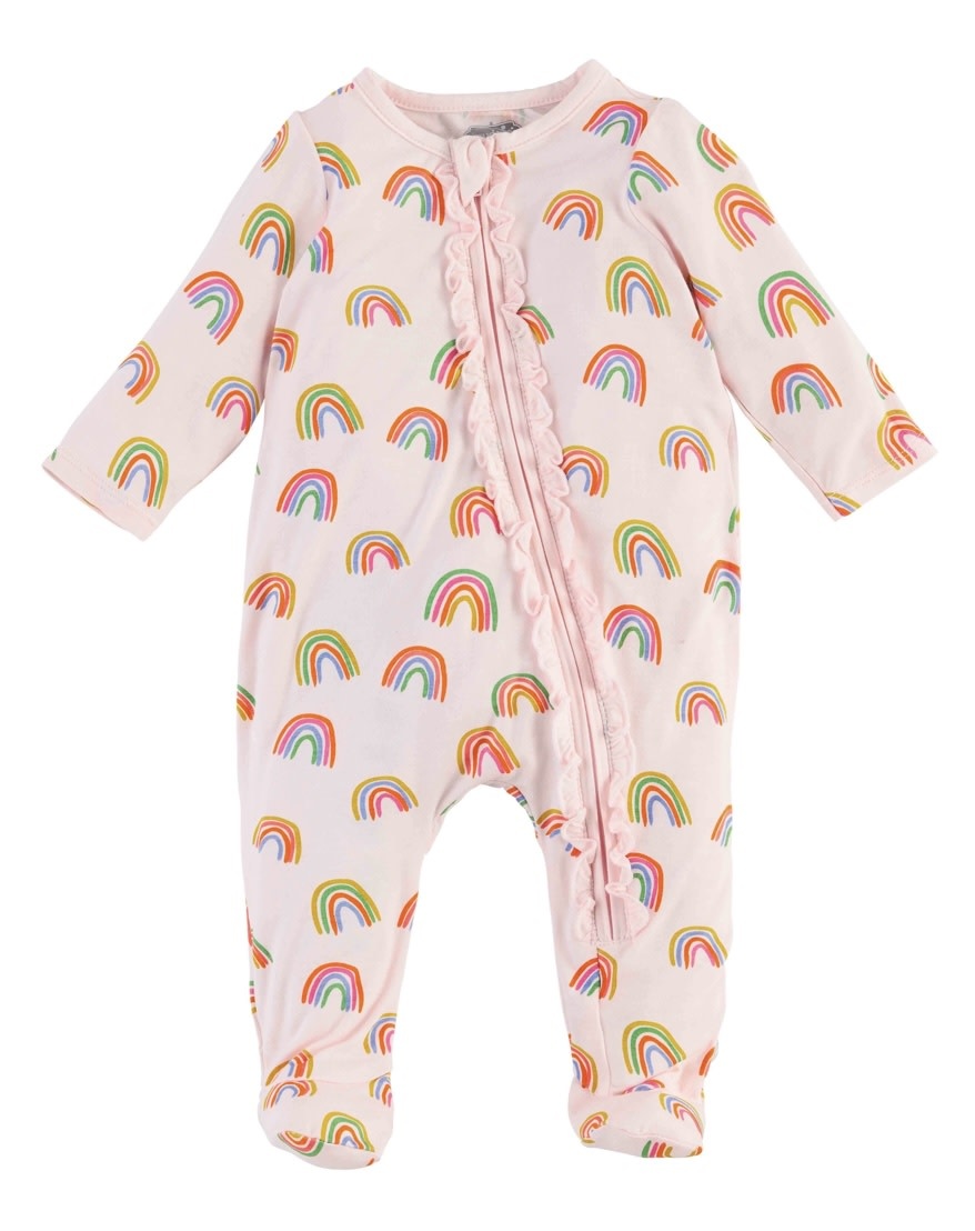 Mudpie Mud Pie- Pink Rainbow Sleeper - Freckles Children’s Boutique