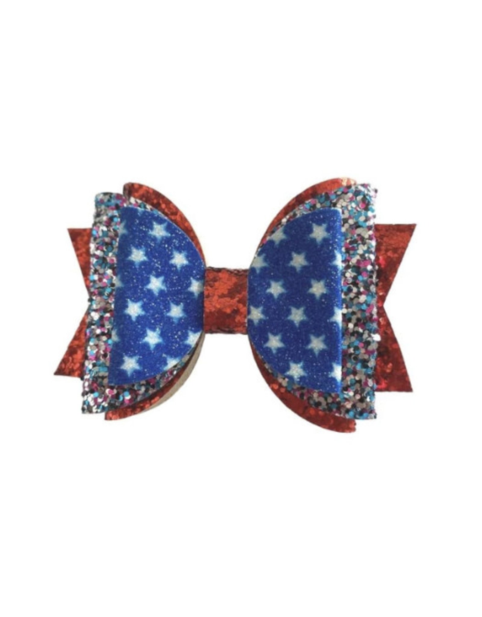 Sweet Wink- Flag Bow Clip