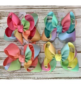 Beyond Creations Beyond Creations- 5.5" XL Rainbow Layered Knot Bow
