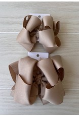 One Stop Bow Shop OS- Tan Stacked Grosgrain Bow
