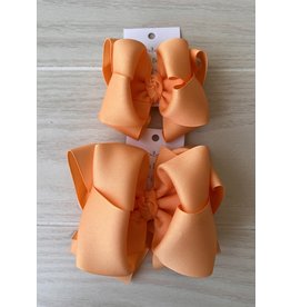 OS- Canteloupe Stacked Grosgrain Bow