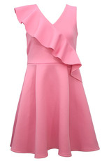Bonnie  Jean Bonnie Jean- Pink Sleeveless Scuba Skater Dress