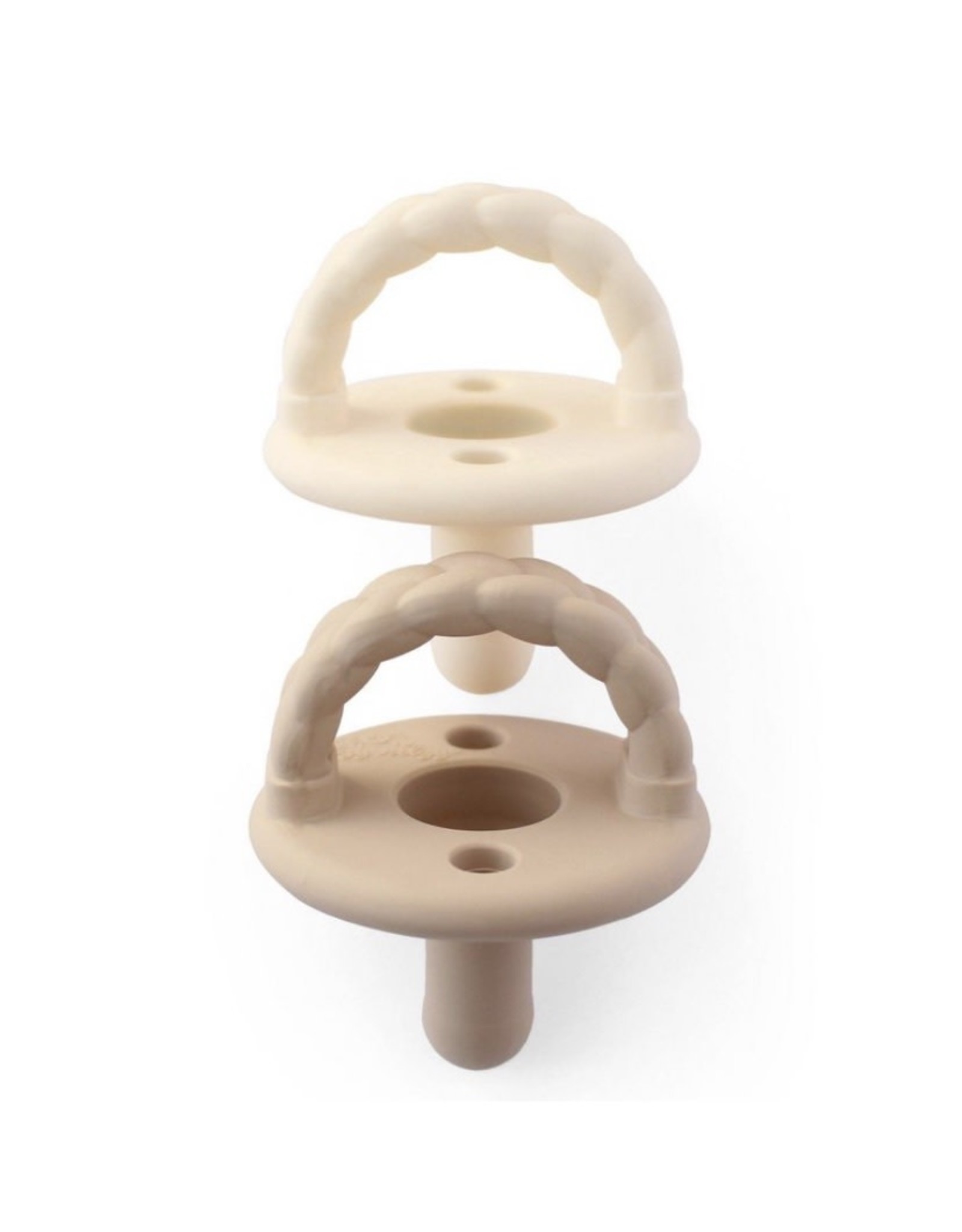 Itzy Ritzy Itzy Ritzy - Sweetie Soother Pacifier 2-Pack: Toast + Buttercream Braids