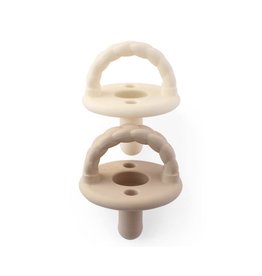 Itzy Ritzy Itzy Ritzy - Sweetie Soother Pacifier 2-Pack: Toast + Buttercream Braids