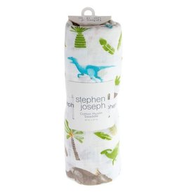 stephen joseph Stephen Joseph- Muslin Blanket: Dino