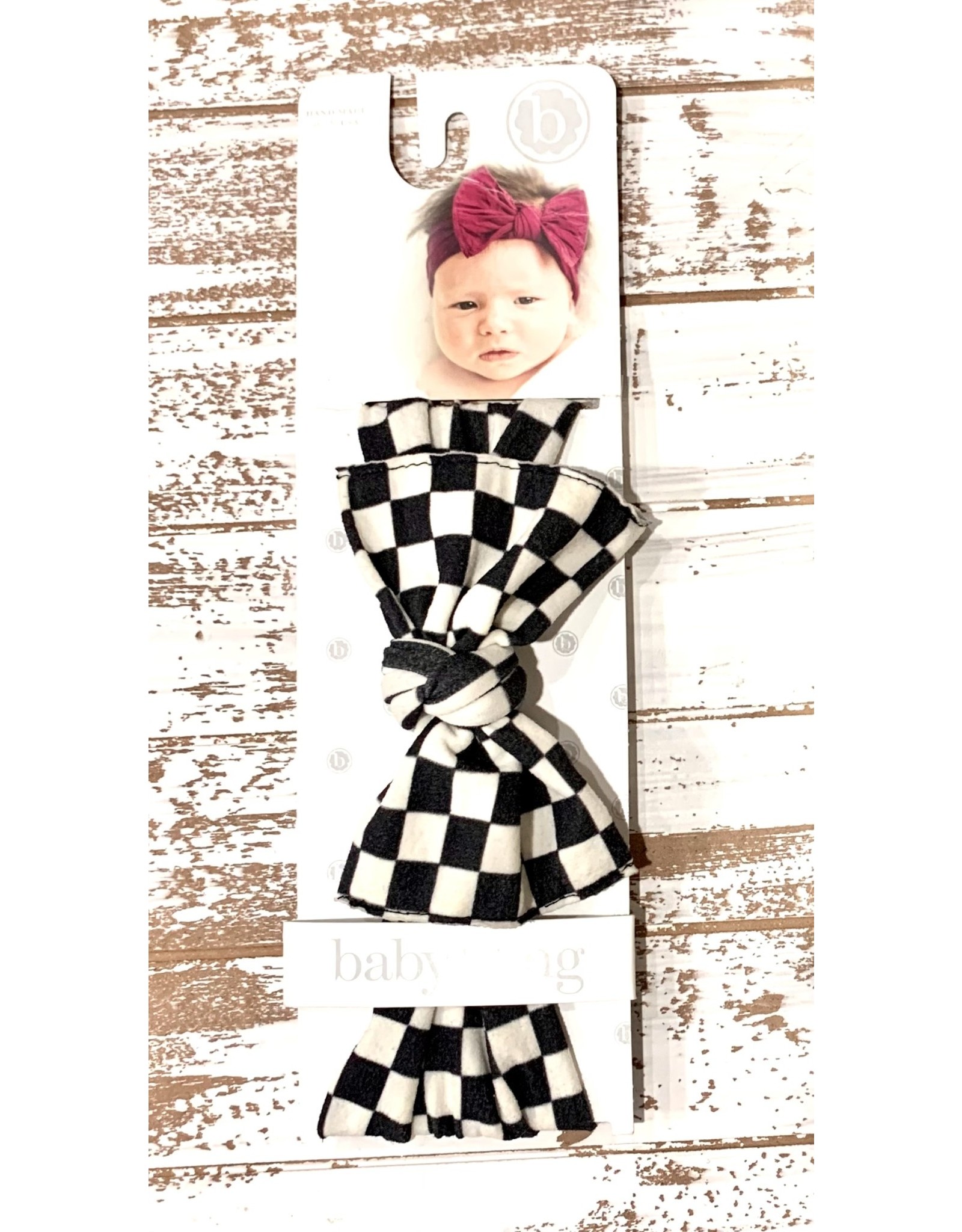 Baby Bling Baby Bling- Printed Headband Checkmate